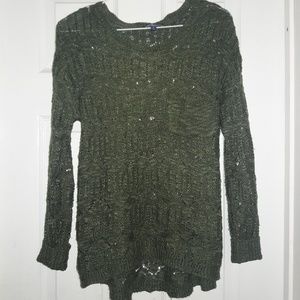 Olive green knit sweater